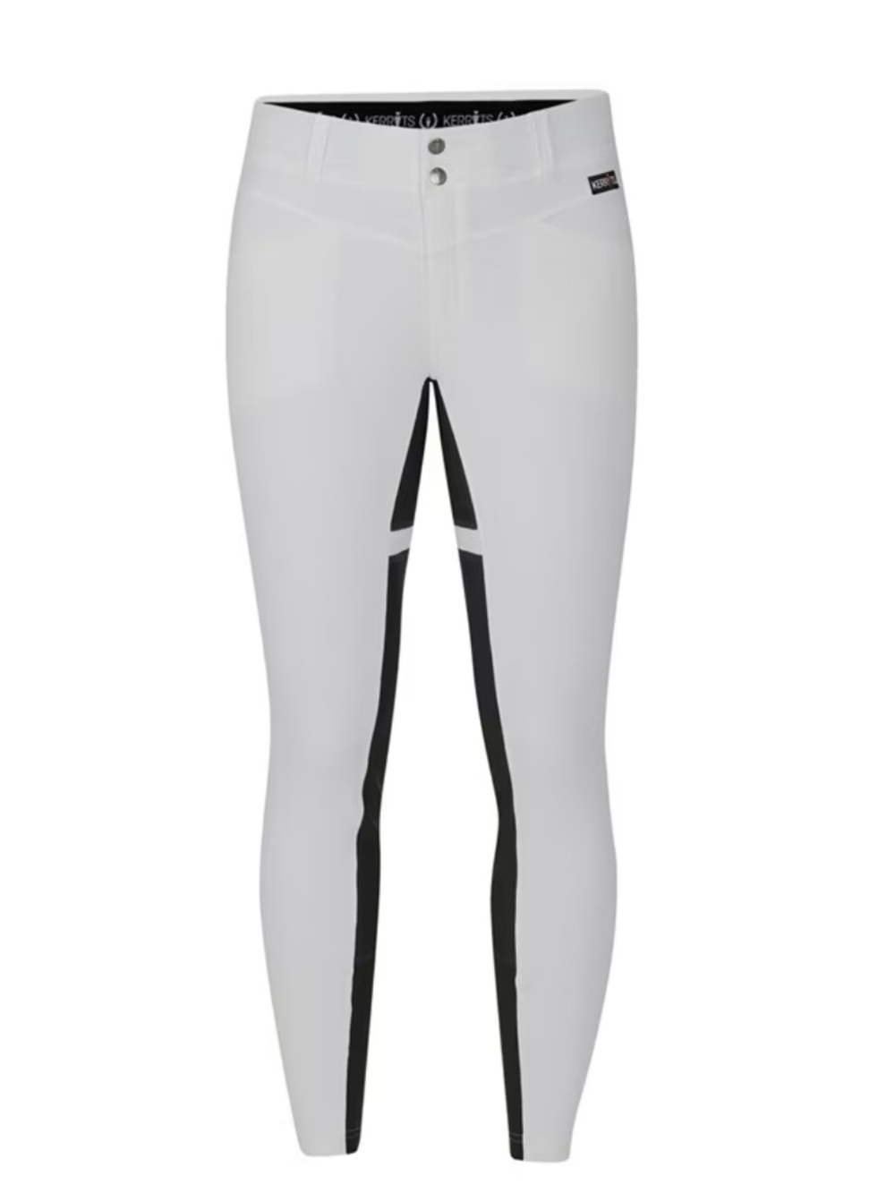 Kerrits White Breeches with Black Full-Seat Panels